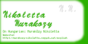 nikoletta murakozy business card
